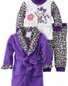 Baby Bunz Baby-girls Infant LG Purrfect Robe and Pajama Set