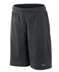 Fashioned with Dri-Fit fabric and a no-nonsense style, these signature Nike shorts say he's game for some serious play. Fashioned with Dri-Fit fabric and a no-nonsense style, these signature Nike shorts say he's game for some serious play.