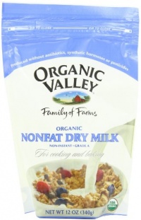 Organic Valley Organic Nonfat Dry Milk Powder, 12-Ounce Bags (Pack of 4)