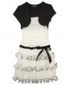Perfect for party-ready status. She'll be charming the crowd in her ruffle-adorned dress from BCX.