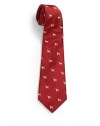 THE LOOKDog pattern throughoutFinely ribbed constructionTHE MATERIALSilkFully linedCARE & ORIGINDry cleanMade in USA
