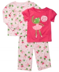 On point. She'll love taking this 3-piece comfy sleepwear set from Carter's for a spin. On point. She'll love taking this 3-piece comfy sleepwear set from Carter's for a spin.