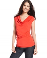 Style&co.'s top looks like a staple cowlneck at the front, but a beautiful sheer crochet applique at the back makes it anything but ordinary. Easily dresses up a pair of jeans! Style&co.'s top looks like a staple cowlneck at the front, but a beautiful sheer crochet applique at the back makes it anything but ordinary. Easily dresses up a pair of jeans!