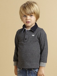 An embroidered logo, contrast twill collar and bold stripes update a classic polo in ultra-soft cotton.Polo collarLong sleevesButton-frontCottonDry CleanImported Please note: Number of buttons may vary depending on size ordered. An embroidered logo, contrast twill collar and bold stripes update a classic polo in ultra-soft cotton.Polo collarLong sleevesButton-frontCottonDry CleanImported Please note: Number of buttons may vary depending on size ordered.