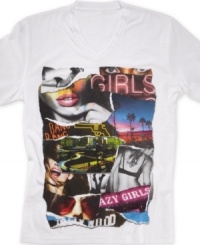 Picture this: a cool graphic t-shirt from Bar III that is the perfect complement to any shorts or jeans combo. Picture this: a cool graphic t-shirt from Bar III that is the perfect complement to any shorts or jeans combo.