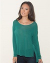 GUESS Melissa Long-Sleeve Top, RICH EMERALD (LARGE)