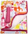 Carter's Baby 100% Polyester Blanket with Giraffe Rattle Set - Girl Safari