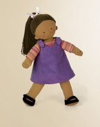 Soft and sweet, this jersey knit doll with yarn hair comes with a removable outfit and Mary Janes for lots of dressing fun. 18 doll Polyester Imported Recommended for ages 3 and up