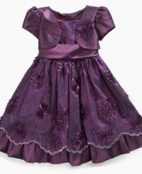 A style that's nothing to shrug at, the dainty details on this dress from Princess Faith give her an adorable look. A style that's nothing to shrug at, the dainty details on this dress from Princess Faith give her an adorable look.