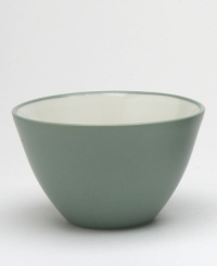 Mix and match these splashes of color for a tabletop with endless possibility! The modern coupe shape and two-tone hues mean this mini bowl will bring life to any décor. Select pieces in your favorite shades to create a customized dinnerware collection. Mix and match these splashes of color for a tabletop with endless possibility! The modern coupe shape and two-tone hues mean this mini bowl will bring life to any décor. Select pieces in your favorite shades to create a customized dinnerware collection.
