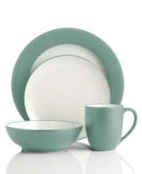 Make everyday meals a little more fun with mix-and-match dinnerware from Noritake. Clean, modern shapes dressed in two contrasting hues-one glazed, one matte-create a tabletop with endless possibilities. Make everyday meals a little more fun with mix-and-match dinnerware from Noritake. Clean, modern shapes dressed in two contrasting hues-one glazed, one matte-create a tabletop with endless possibilities.
