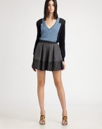 Fine-knit cotton in a colorblocked design, accented with woven patches at the shoulders and elbows.V necklineLong sleeves with rib-knit cuffsWoven shoulder and elbow patchesRib-knit hemlineCottonDry cleanMade in Italy of imported fabricModel shown is 5'11 (180cm) wearing US size Small. 