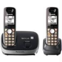 Panasonic KX-TG6512B DECT 6.0 PLUS Expandable Digital Cordless Phone System, Black, 2 Handsets Panasonic KX-TG6512B DECT 6.0 PLUS Expandable Digital Cordless Phone System, Black, 2 Handsets