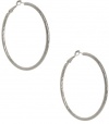 G by GUESS Thick Sparkle Hoop Earrings, SILVER