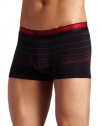 HUGO BOSS Men's Striped Boxer Brief, Black, Small