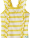 Roxy Kids Baby-girls Infant Okey Dokey Tank Top, Sunglow Yellow Stripe, 18 Months