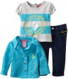 Baby Phat - Baby-Girls Infant Lace Jacket 3 Piece Set, Dark Wash, 18 Months