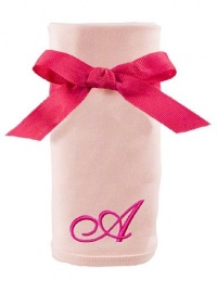 Princess Linens Embroidered Pink Initial Cotton Knit Blanket, A Princess Linens Embroidered Pink Initial Cotton Knit Blanket, A
