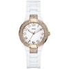 Guess Women's U11661L1 White Resin Quartz Watch with White Dial