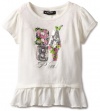 Baby Phat Girls 2-6X Tunic With Ruffles And Sequins, Cream, 6X