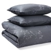 With a delicate pattern of leaves and small berries on a navy ground, this Calvin Klein duvet set exudes peaceful elegance. The duvet and sham pair perfectly with hyacinth hue sheets and accent pillows for sweet dreams.