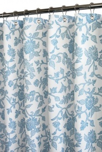 Park B. Smith Floral Swirl Watershed Shower Curtain, White/French Blue Park B. Smith Floral Swirl Watershed Shower Curtain, White/French Blue