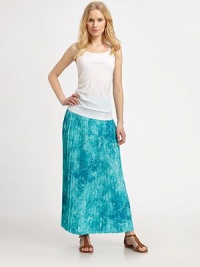 A tranquil marble print lends a refreshing look to this crepe maxi design. Elasticized waistbandAllover pleatsAbout 39 from natural waistPolyesterDry cleanImported Model shown is 5'10 (177cm) wearing US size Small. A tranquil marble print lends a refreshing look to this crepe maxi design. Elasticized waistbandAllover pleatsAbout 39 from natural waistPolyesterDry cleanImported Model shown is 5'10 (177cm) wearing US size Small.