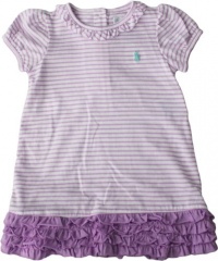 Ralph Lauren Layette Girl's Ruched Ruffle Dress Set (9 Month, Powder Purple) Ralph Lauren Layette Girl's Ruched Ruffle Dress Set (9 Month, Powder Purple)