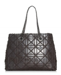The traditional tote gets glossed over with this perky patent-esque design from Big Buddha. Spacious, pocked-lined and adorned with a diamond overlay design, it's a true trend-setter. The traditional tote gets glossed over with this perky patent-esque design from Big Buddha. Spacious, pocked-lined and adorned with a diamond overlay design, it's a true trend-setter.