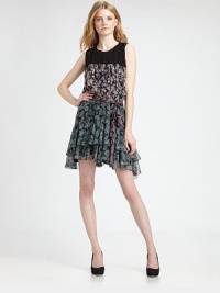 An exquisite combination of prints gives this silk sheath unmistakable appeal.Round collarSleevelessSelf-tie beltTiered hemButton closure at keyhole backFully linedAbout 19 from natural waistSilkDry cleanImported Model shown is 5'10 (177cm) wearing US size Small. An exquisite combination of prints gives this silk sheath unmistakable appeal.Round collarSleevelessSelf-tie beltTiered hemButton closure at keyhole backFully linedAbout 19 from natural waistSilkDry cleanImported Model shown is 5'10 (177cm) wearing US size Small.