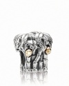 PANDORA's cute and kitschy sterling silver palm tree charm it dotted with 14K gold coconuts.