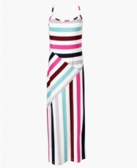 This long striped maxi Firefly dress from Roxy is perfect for the nights she spends in the warm summer breezes. This long striped maxi Firefly dress from Roxy is perfect for the nights she spends in the warm summer breezes.