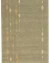 Safavieh Soho Collection Soh303a Handmade New Zealand Wool Square Area Rug, 6-Feet Square, Light Green