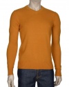 Vince VNeck Sweater Large XX-Large XXL / 2X Mens Burnt Orange Pure Cashmere