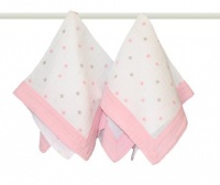 Aden by aden + anais 2 Pack Security Blankets, Moochy Pink Stars Aden by aden + anais 2 Pack Security Blankets, Moochy Pink Stars