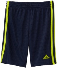 adidas Boys 2-7 Fashion Mesh Short, Navy/Green, 5 adidas Boys 2-7 Fashion Mesh Short, Navy/Green, 5