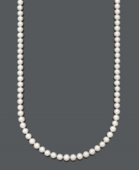 Elegant when worn long, chic and trendy when doubled. This beautiful Belle de Mer necklace features AA+ cultured freshwater pearls (8-9 mm) with a 14k gold clasp. Elegant when worn long, chic and trendy when doubled. This beautiful Belle de Mer necklace features AA+ cultured freshwater pearls (8-9 mm) with a 14k gold clasp.