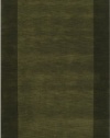 Area Rug 2x3 Rectangle Solid/Striped Dark Green Color - Surya Mystique Rug from RugPal