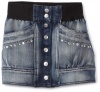 Baby Phat - Kids Girls 7-16 Denim Bubble Skirt, Blue, 16