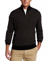 Geoffrey Beene Men's Cotton Stripe Zip Mock Sweater