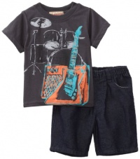 Kids Headquarters Baby-boys Infant 2 Piece Rock Band” Short Set, Gray, 12 Months Kids Headquarters Baby-boys Infant 2 Piece Rock Band” Short Set, Gray, 12 Months