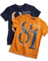 GUESS Kids Boys Little Boy GUESS Kids Boys 81 Screen-Print Tee, GOLD (7)