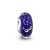 Bling Jewelry 925 Silver Hawaiian Ocean Blue Bubble Murano Glass Bead Fits Pandora