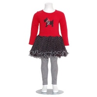 Bonnie Jean Girls 2-6X Scotty Dog Applique Tutu Legging Set, Red, 6 Bonnie Jean Girls 2-6X Scotty Dog Applique Tutu Legging Set, Red, 6
