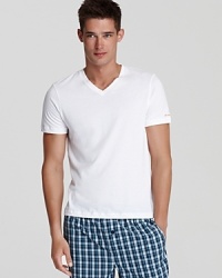 Ideal for warmer nights and when you're traveling, this handsome loungewear tee makes a great choice.
