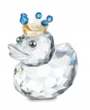 Crowned Prince of the Happy Ducks flock, this Swarovski crystal figurine charms everyone with his sparkling personality.