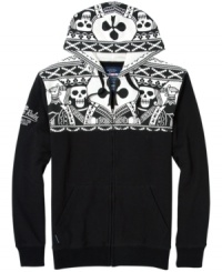 Keep your wardrobe fresh and keep your 'tude real with this fitted hoodie by Ecko Unltd. Keep your wardrobe fresh and keep your 'tude real with this fitted hoodie by Ecko Unltd.
