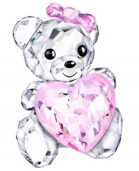 Wearing a pink bow, the Only For Your Kris Bear figurine warms hearts in faceted Swarovski crystal. A cute Valentine's Day or anniversary gift. Wearing a pink bow, the Only For Your Kris Bear figurine warms hearts in faceted Swarovski crystal. A cute Valentine's Day or anniversary gift.