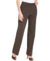 For a chic and sleek look, snag JM Collection's straight leg plus size pants, enhanced by a built-in slimming panel-- they're an Everyday Value!