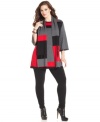Stay warm and chic this season with Style&co.'s plus size tunic sweater, featuring a removable scarf.